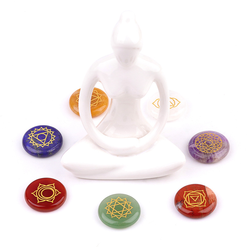 7pcs/set Natural Stone Beads O - Healing Crystal Set recension och pris