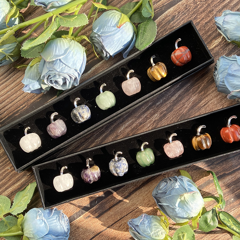 Mixed Natural Crystal Pumpkin  - Healing Crystal Set recension och pris