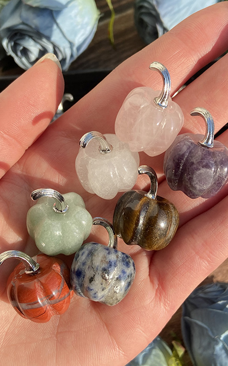 Mixed Natural Crystal Pumpkin  - Healing Crystal Set recension och pris