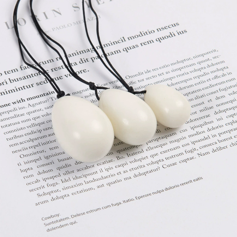 White Jade Drilled Eggs Set Yo - Healing Crystal Set recension och pris